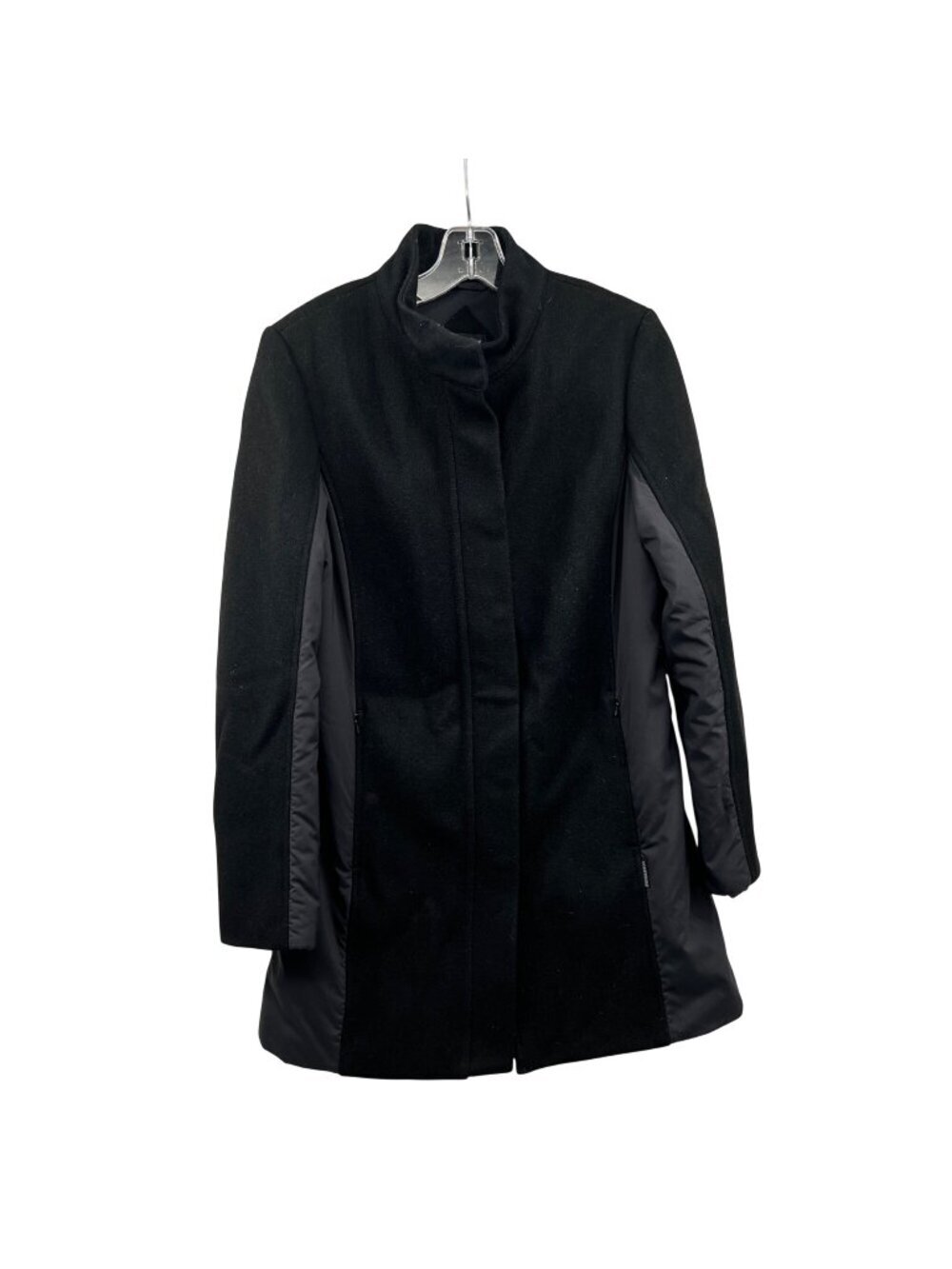 Pendleton Urban Wear Black Wool Blend Coat Zip/Snap Mixed Media Size Medium